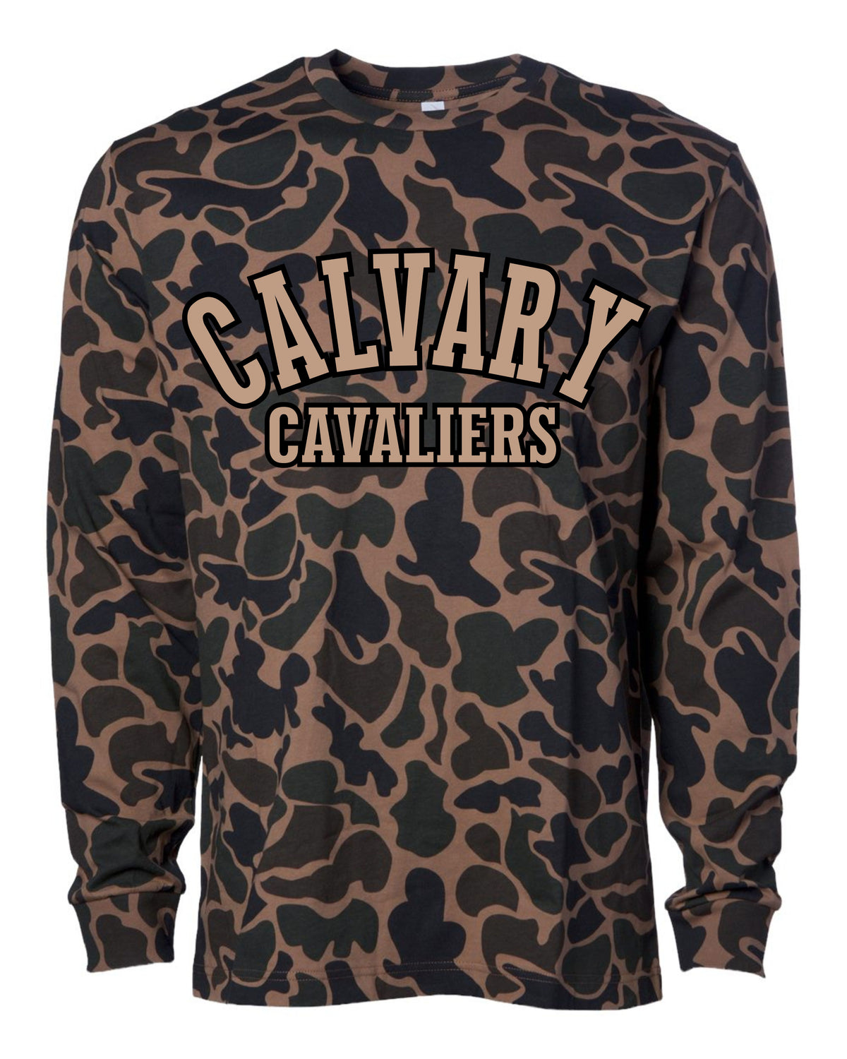 Calvary Cavaliers Camo T-Shirt Brown