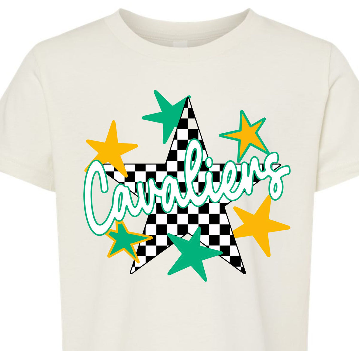 Adult Cavaliers Checkered Star T-shirt
