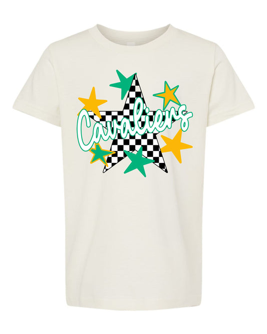 Adult Cavaliers Checkered Star T-shirt