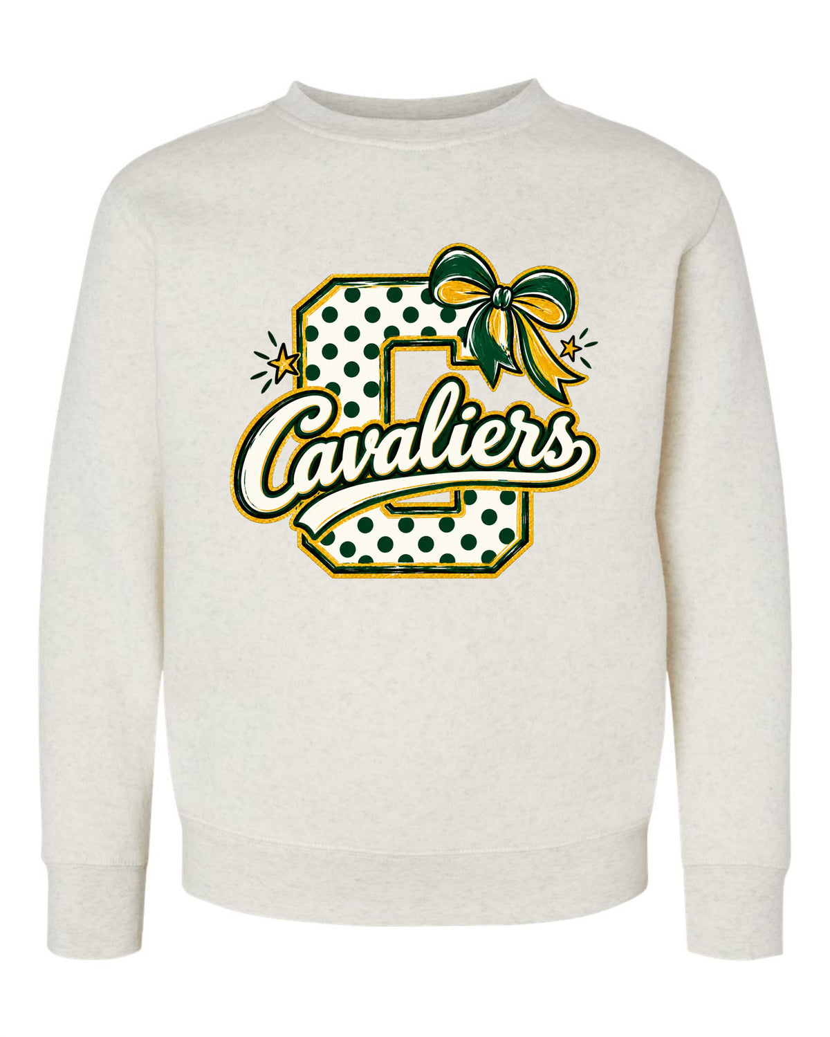 Toddler & YOUTH Cavaliers Polka Dot Sweatshirt – Peach Tee