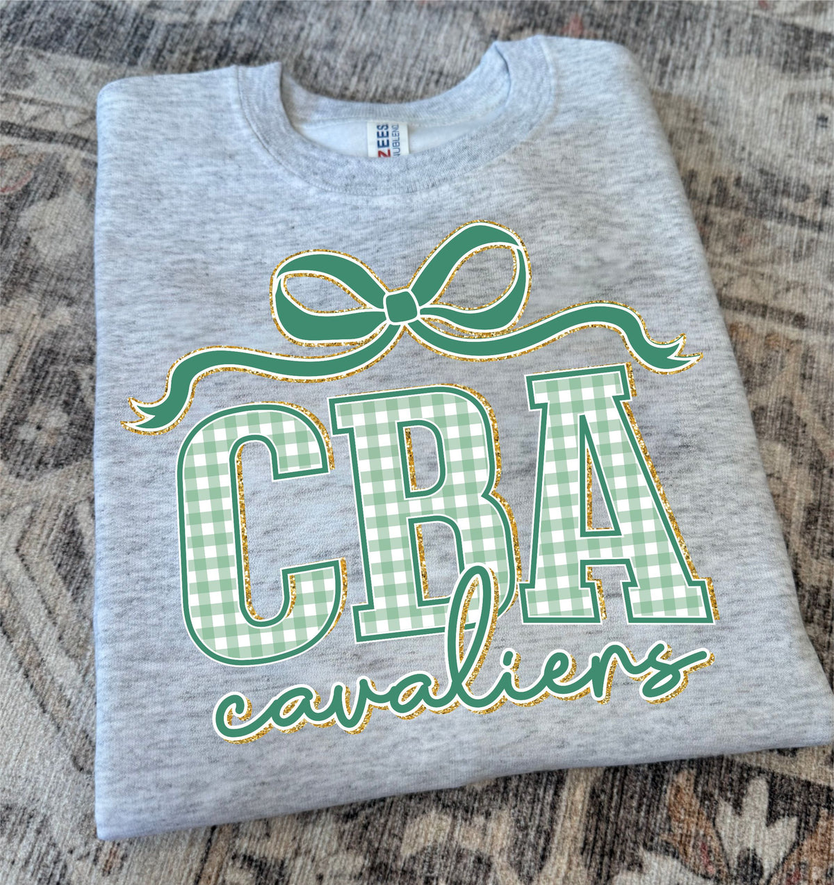 Youth CBA Cavaliers Gingham Print Sweatshirt