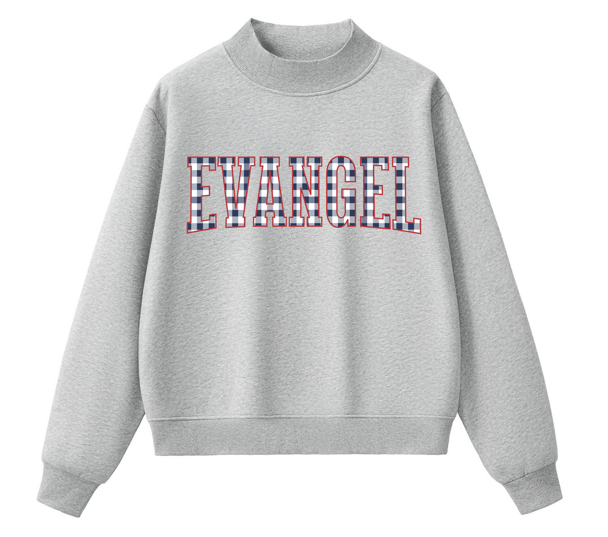 ADULT Evangel Gingham Mock Neck Sweatshirt and Shorts