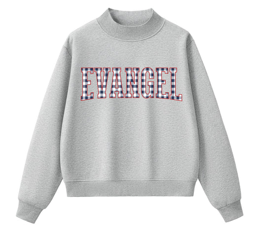 ADULT Evangel Gingham Mock Neck Sweatshirt and Shorts