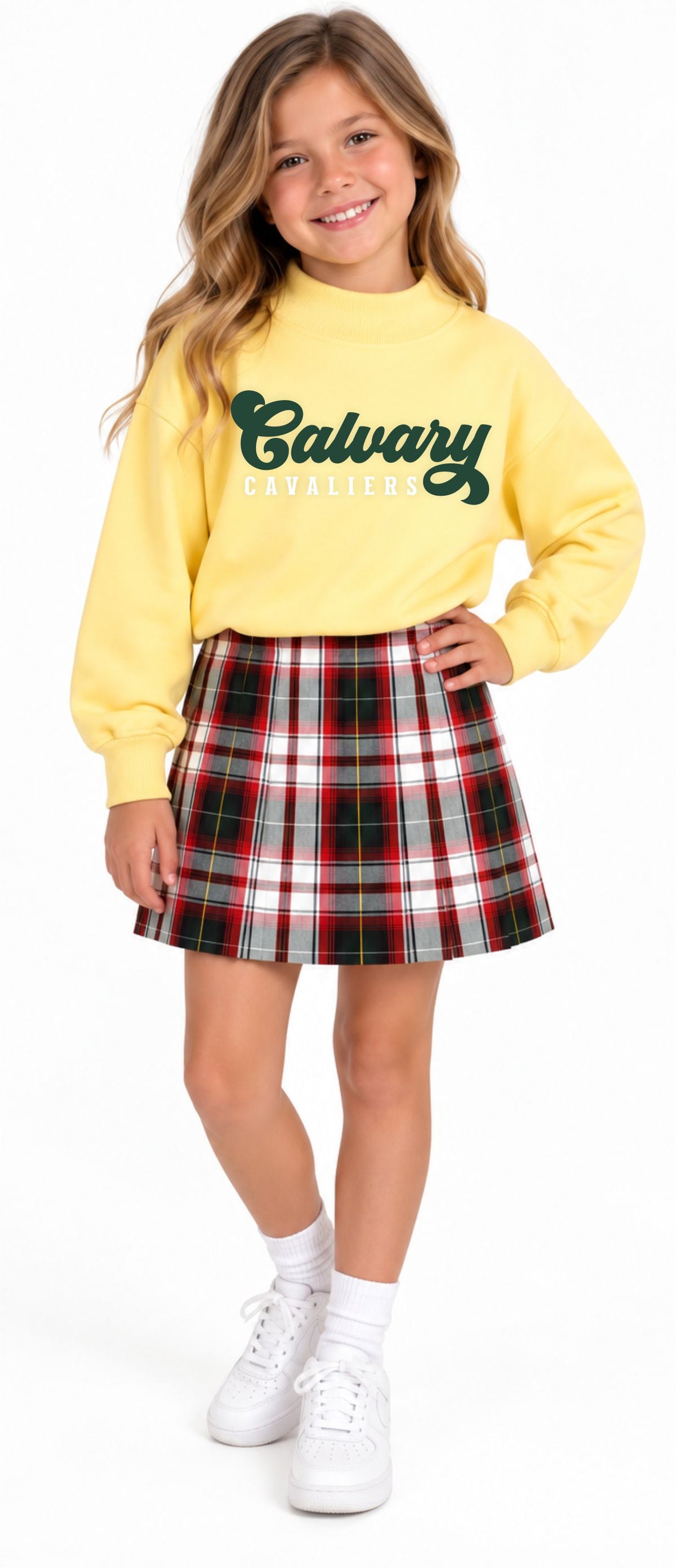 YOUTH Calvary Cavaliers Mock Neck Sweatshirt